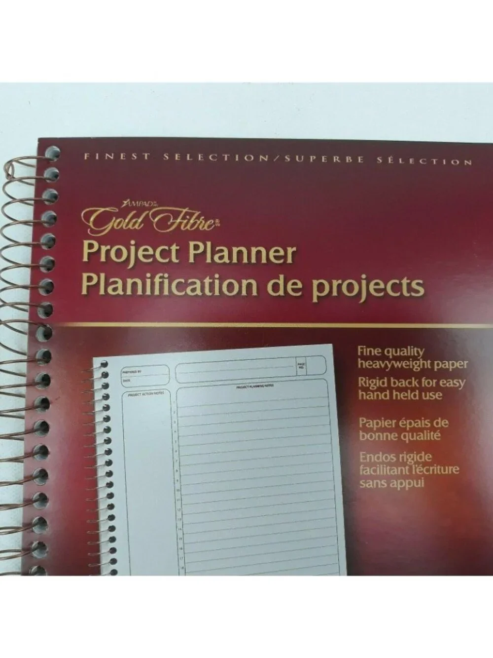 Ampad Gold Fiber Project Planner Heavyweight 84 Sheets Notebook Project Ruled